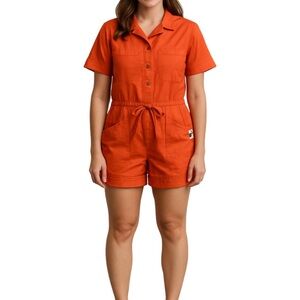 Old Navy Women’s Orange Short Sleeve Romper
